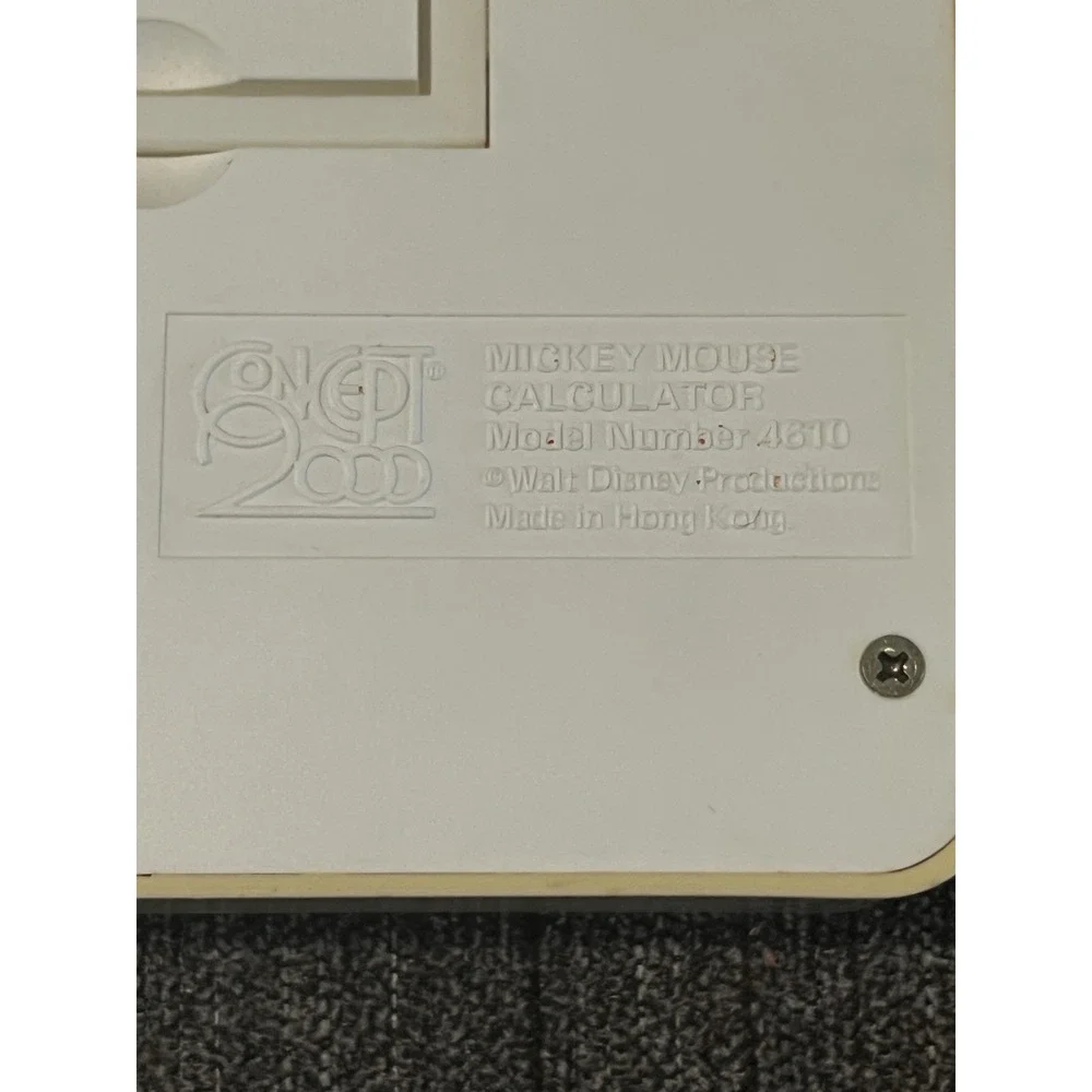 Concept 2000 Disney Mickey Mouse Calculator Original Box Good Vintage Condition!